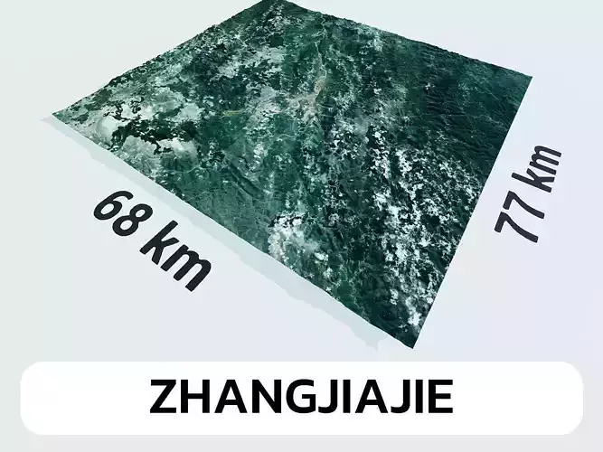 Zhangjiajie China City Landscape 3D Model