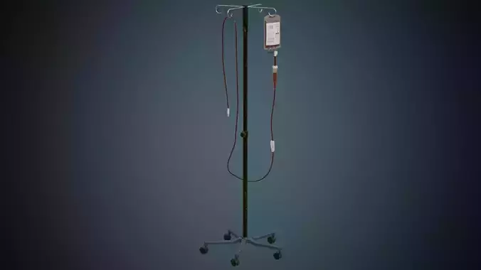 IV Stand 2B Low-poly 3D model