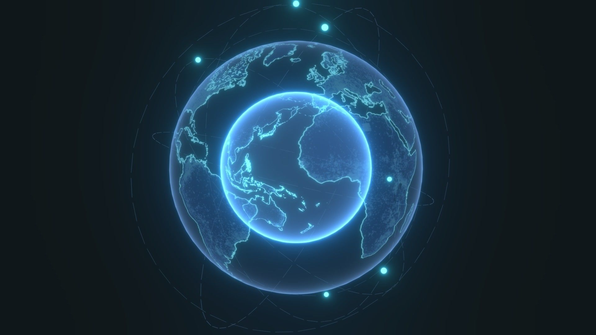 Animated Hologram Planet Earth No 7 Sci-Fi 3D Model 4k Textures Low-poly 3D model_18