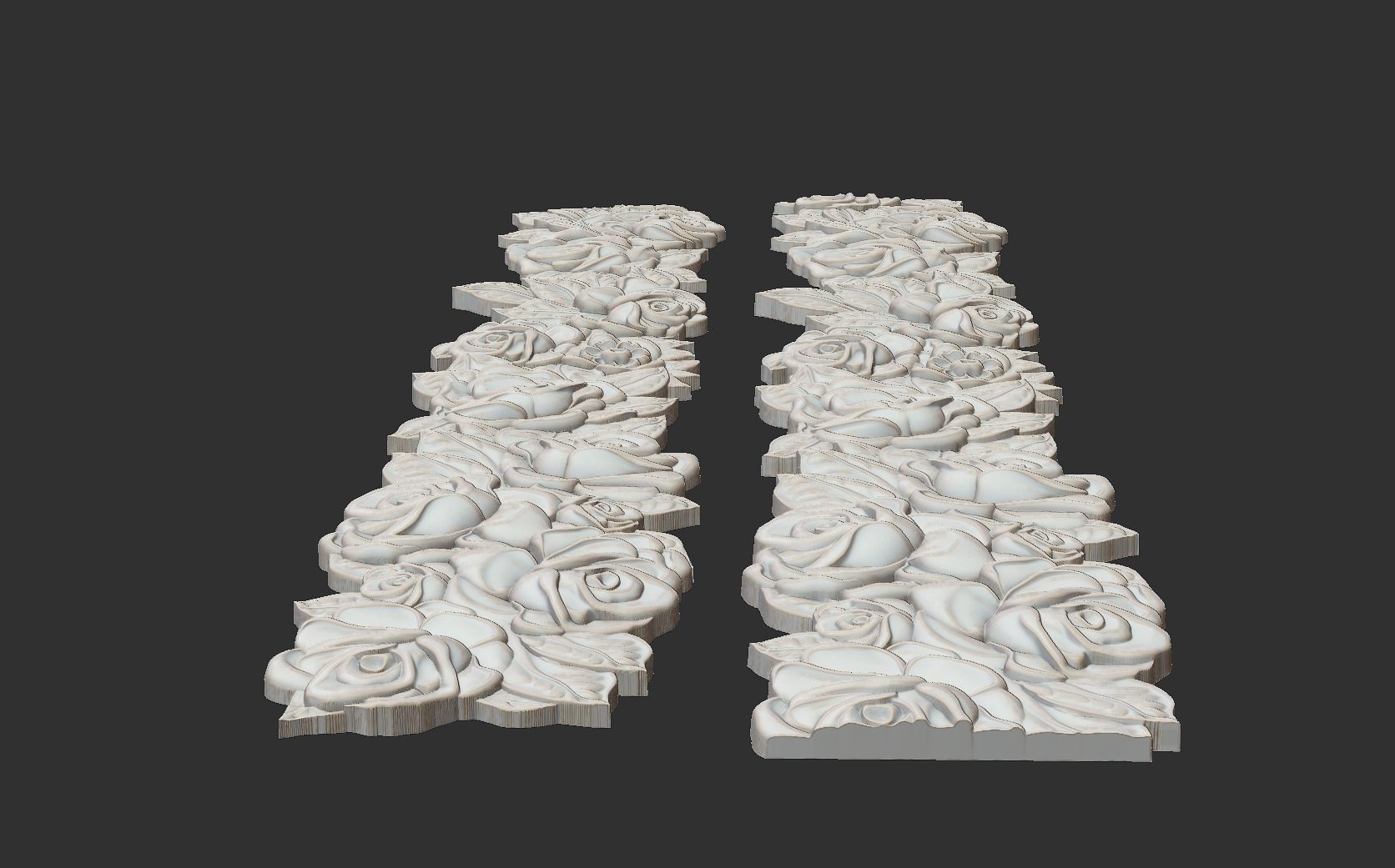Roses Decorative Seamless Molding 3D print model_12