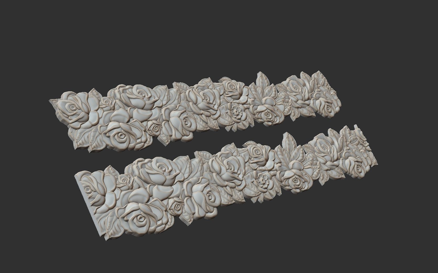 Roses Decorative Seamless Molding 3D print model_6