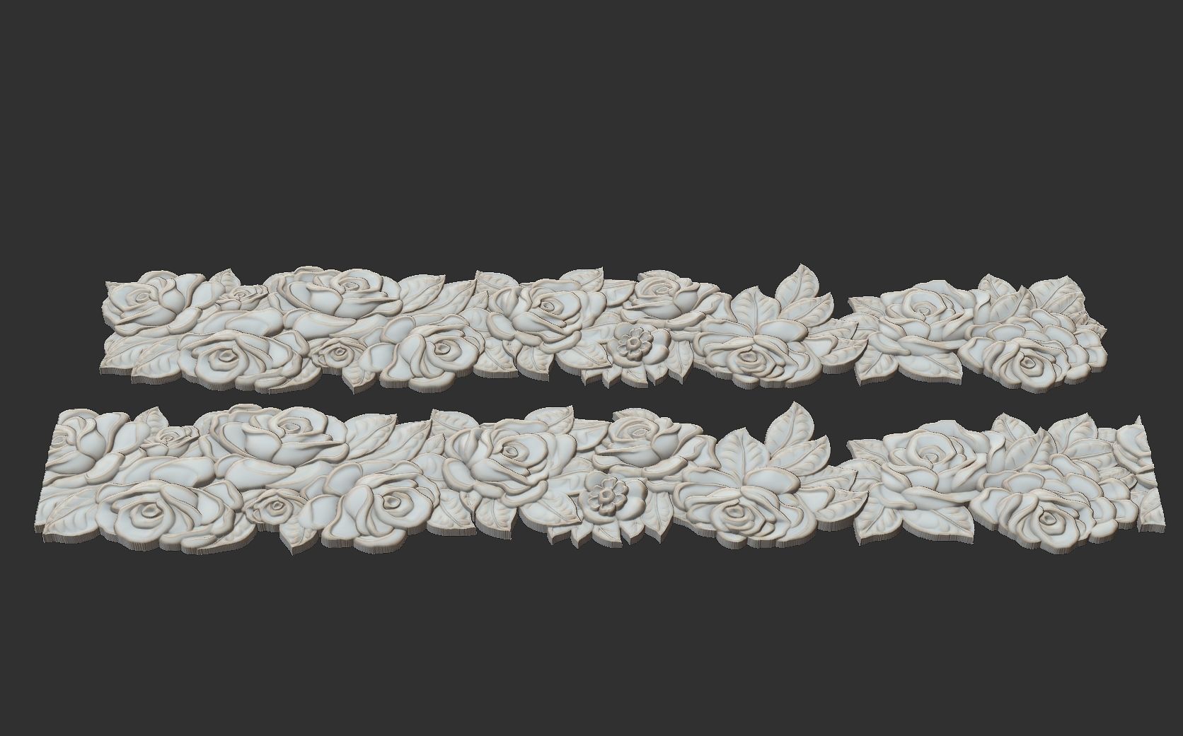 Roses Decorative Seamless Molding 3D print model_5