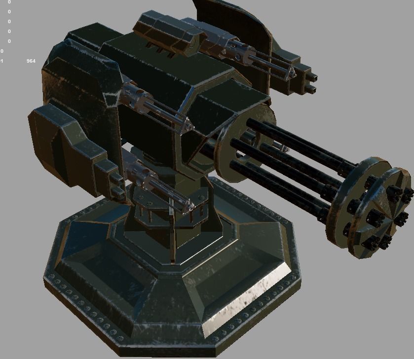 Tower defense Turret for Tower Defense style games 3D model_4