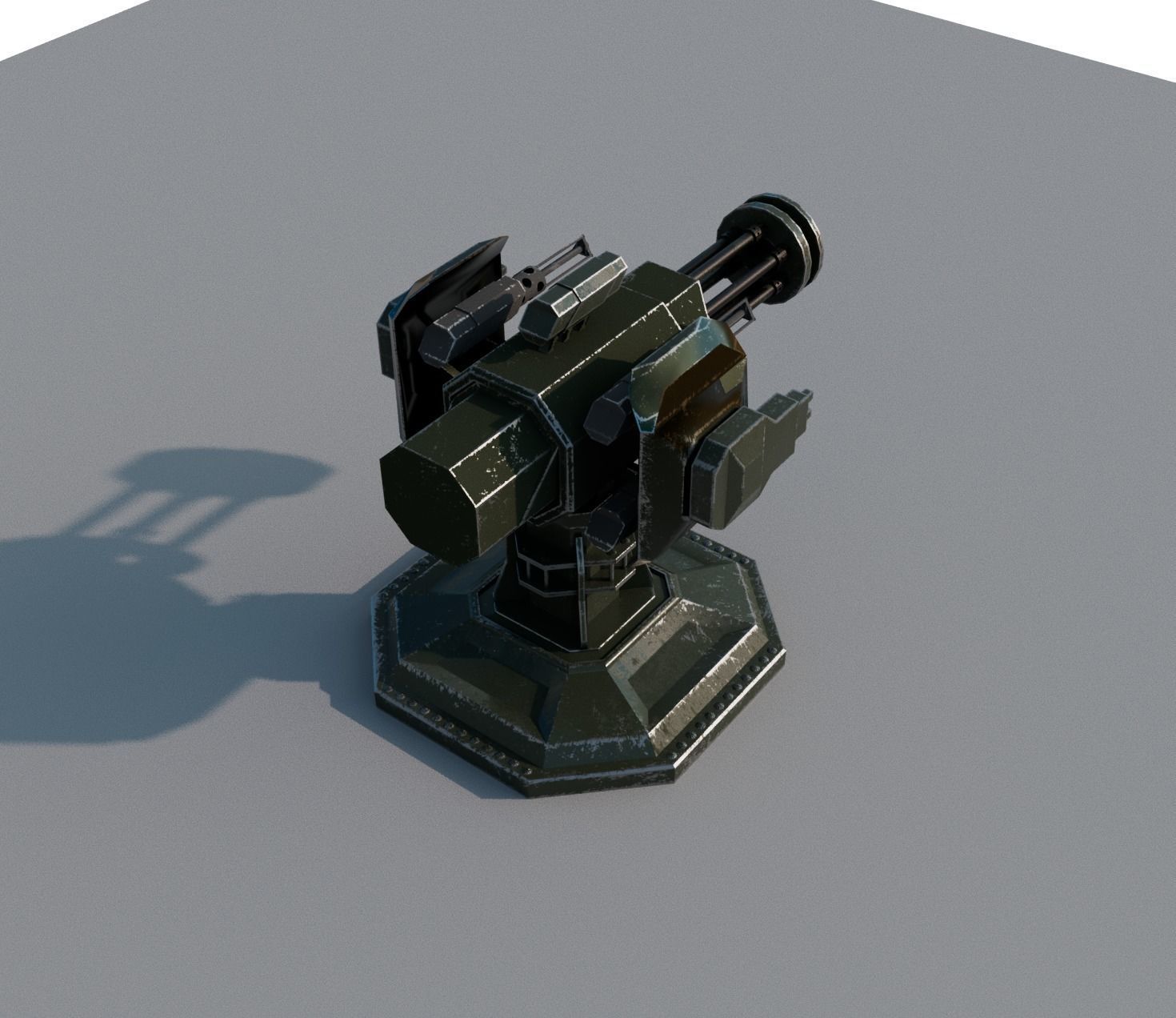Tower defense Turret for Tower Defense style games 3D model_2