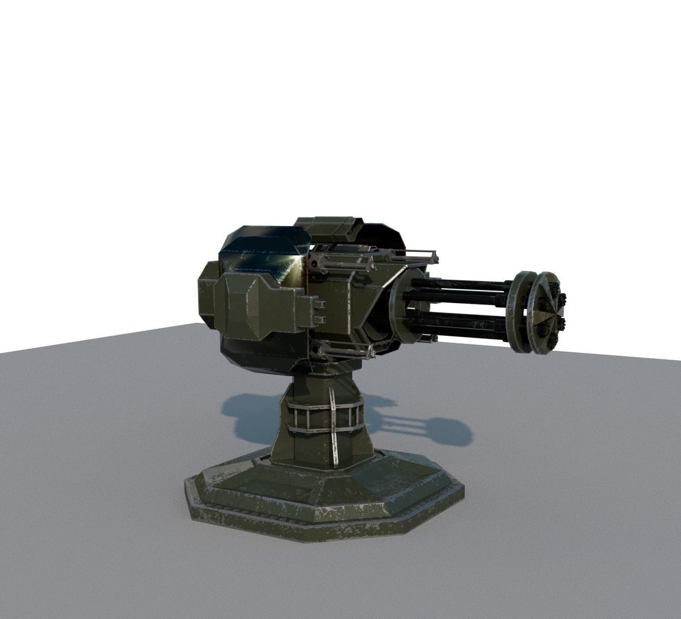Tower defense Turret for Tower Defense style games 3D model_1