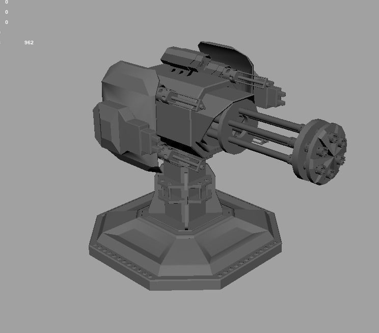 Tower defense Turret for Tower Defense style games 3D model_5