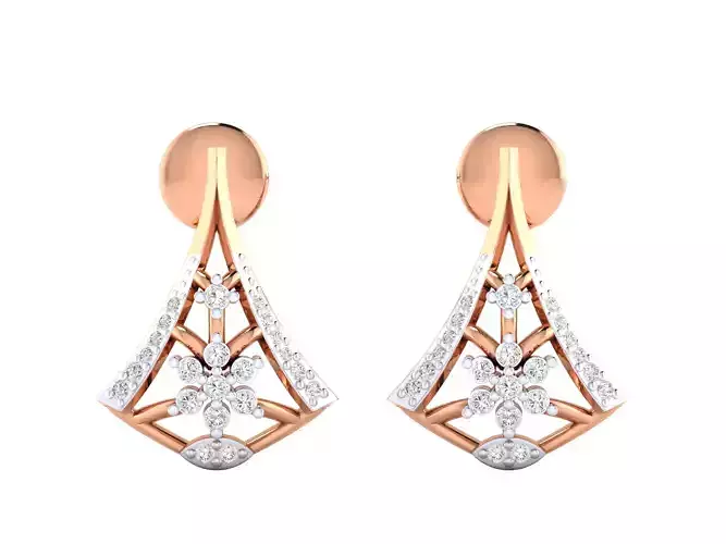 Women Earrings STL JCD OBJ FBX Renders Details