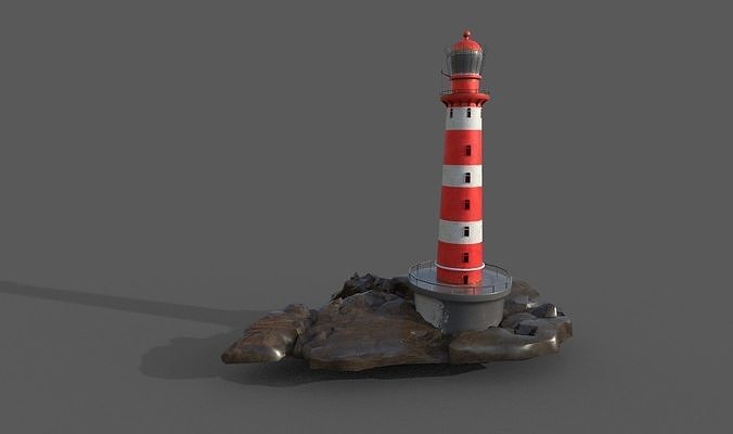 Light House  Inland Waterways Made By time virtual Studio Low-poly 3D model