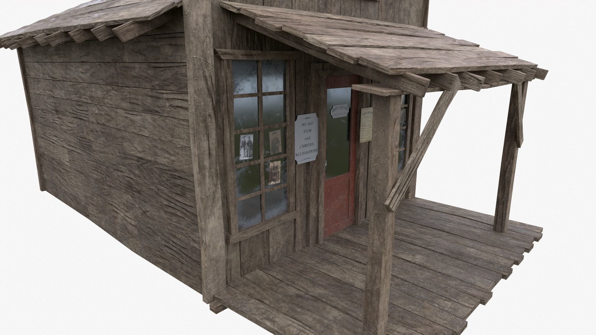 Photography Store Low Poly Low-poly 3D model_6