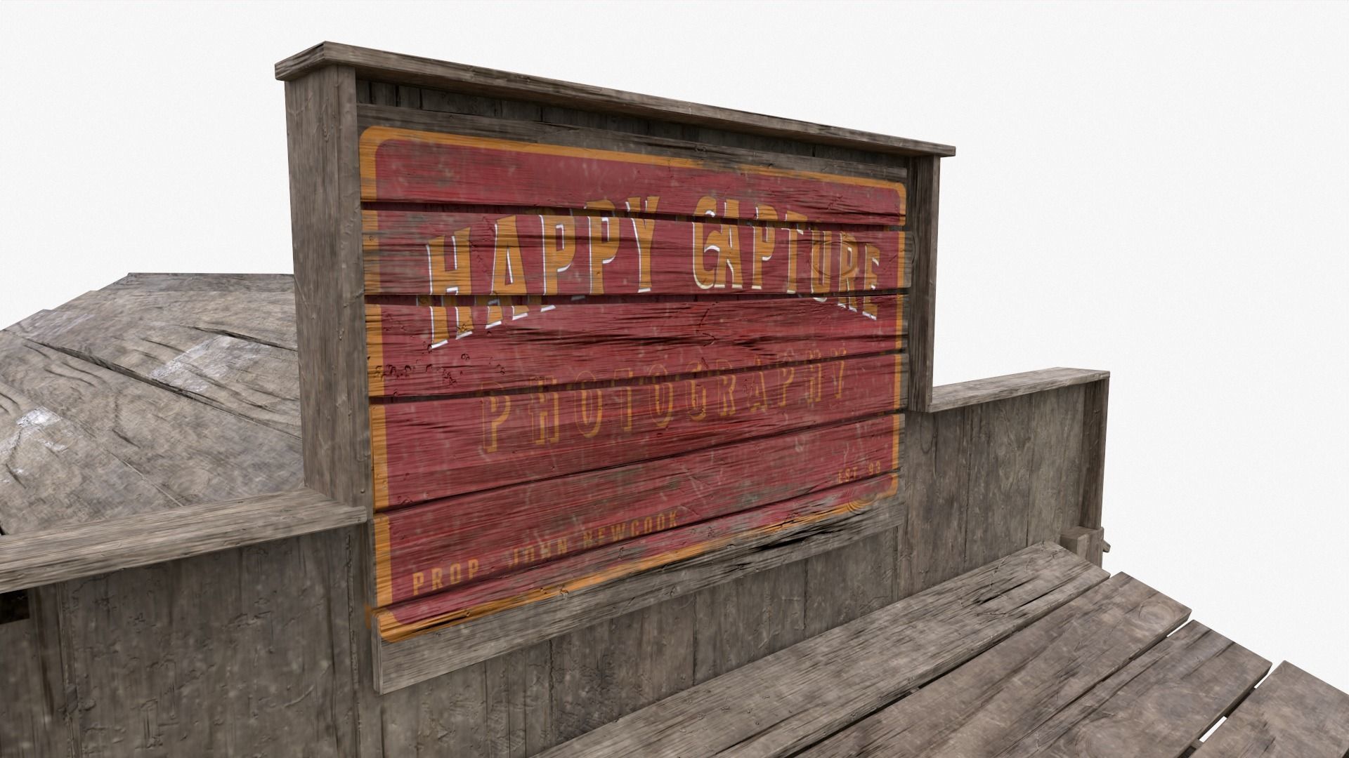 Photography Store Low Poly Low-poly 3D model_3