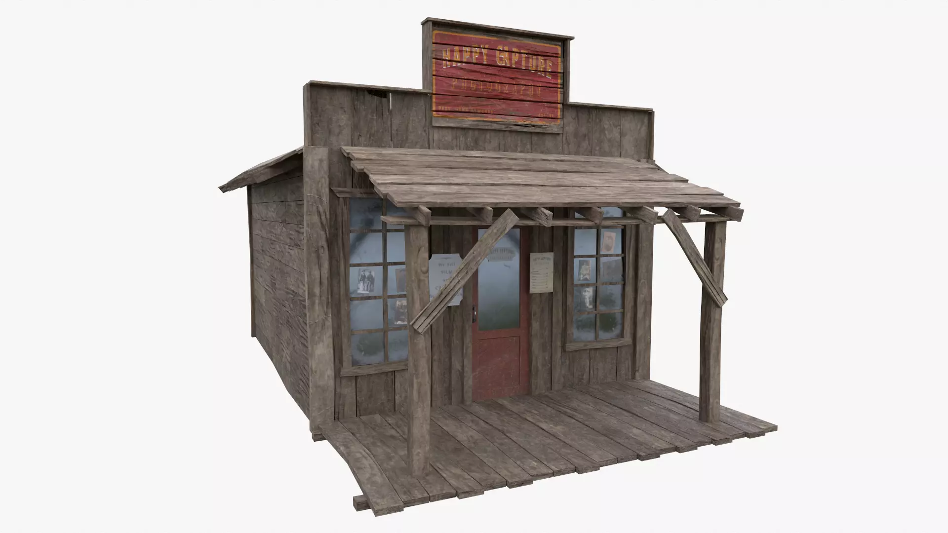 Photography Store Low Poly Low-poly 3D model_0