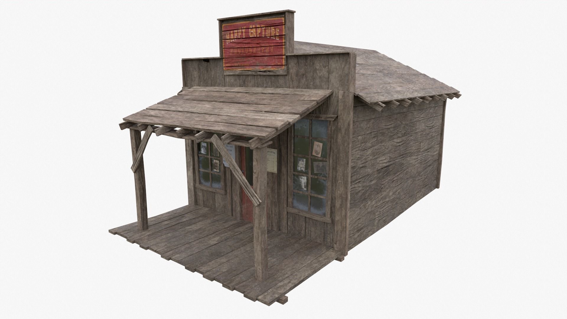 Photography Store Low Poly Low-poly 3D model_4