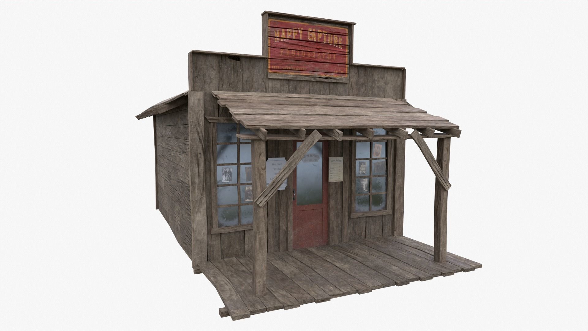 Photography Store Low Poly Low-poly 3D model_2