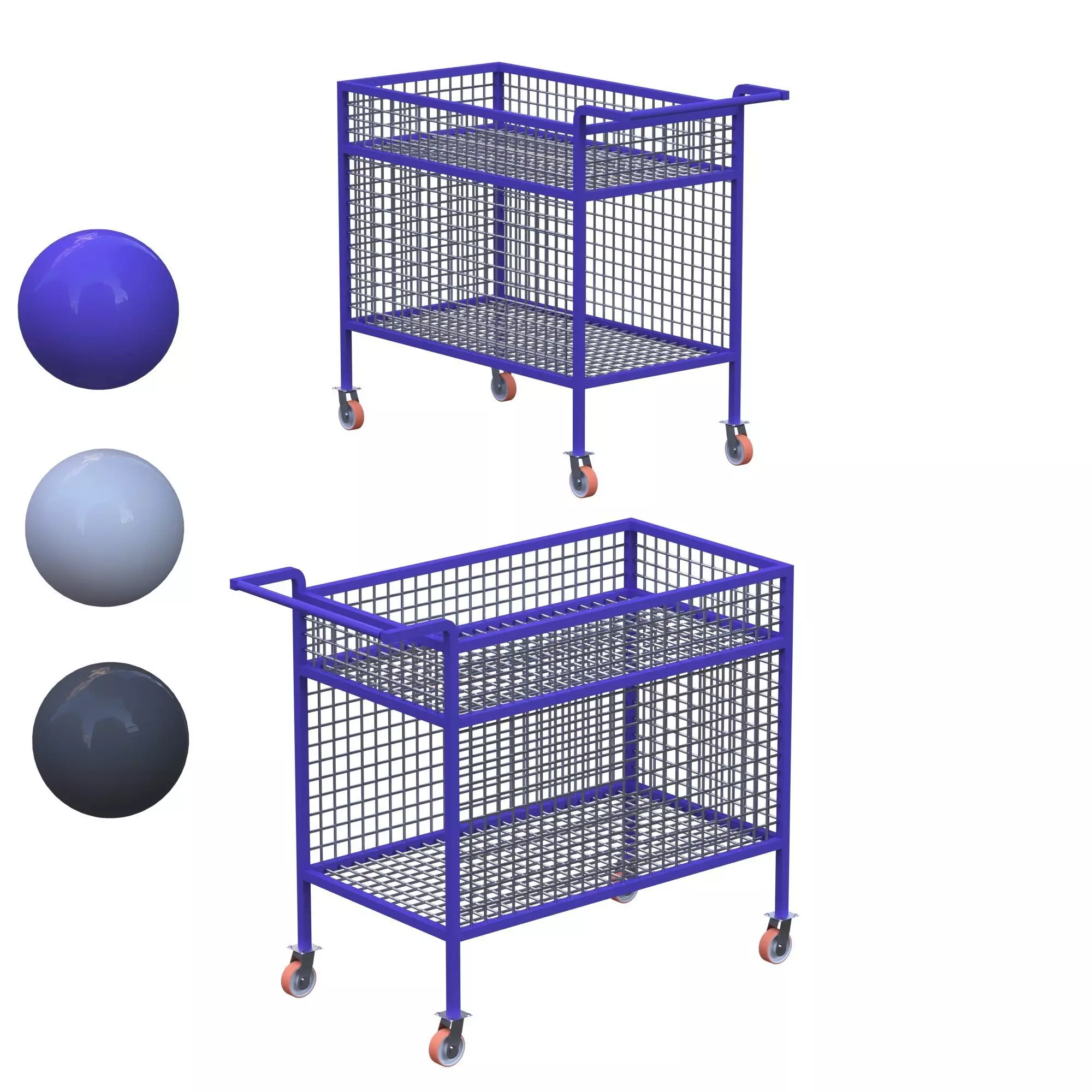 Cart for grocery store or in mall Free low-poly 3D model