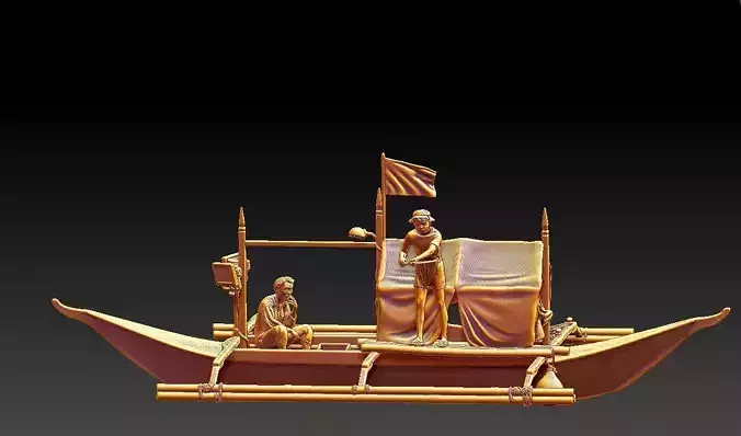 fishermen  boat 3D print model