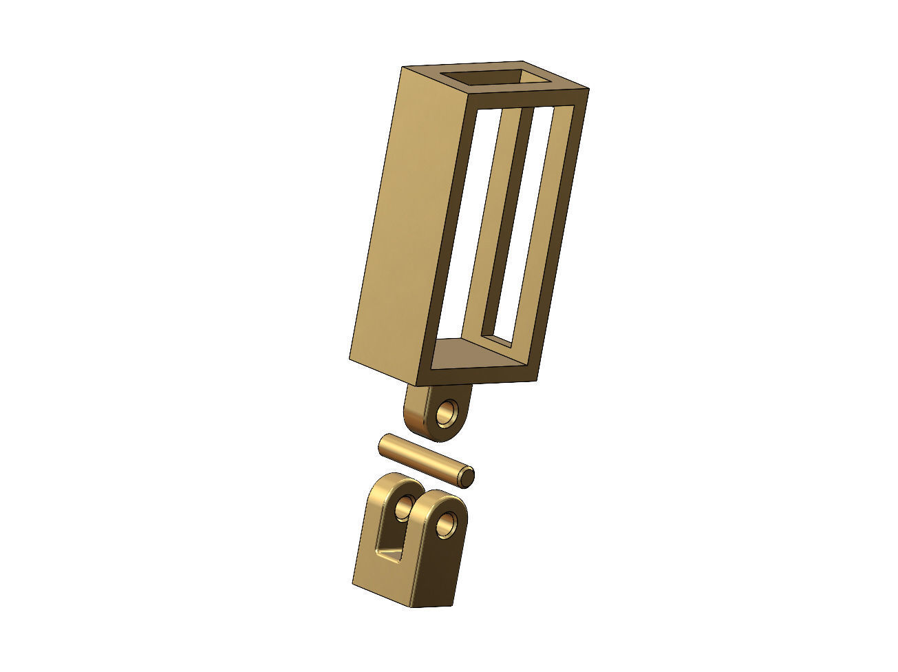 Simple rectangular bail link 20x10mm 3D print model_1