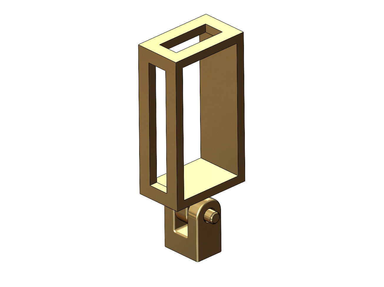 Simple rectangular bail link 20x10mm 3D print model_2