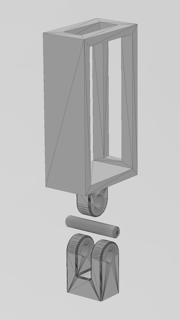Simple rectangular bail link 20x10mm 3D print model_13