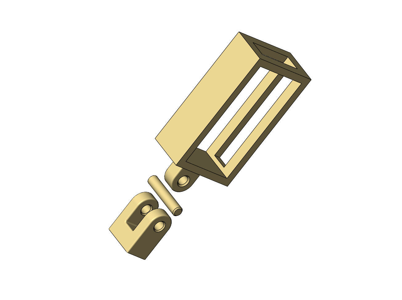 Simple rectangular bail link 20x10mm 3D print model_5