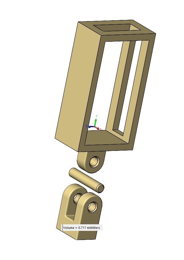 Simple rectangular bail link 20x10mm 3D print model_12