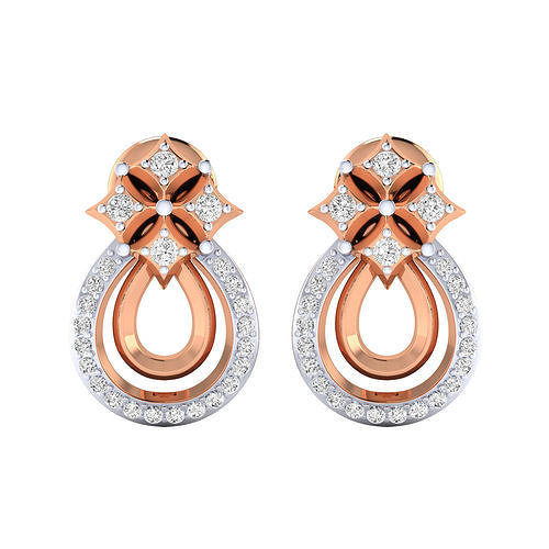 Women Earrings STL JCD OBJ FBX Renders Details 3D print model