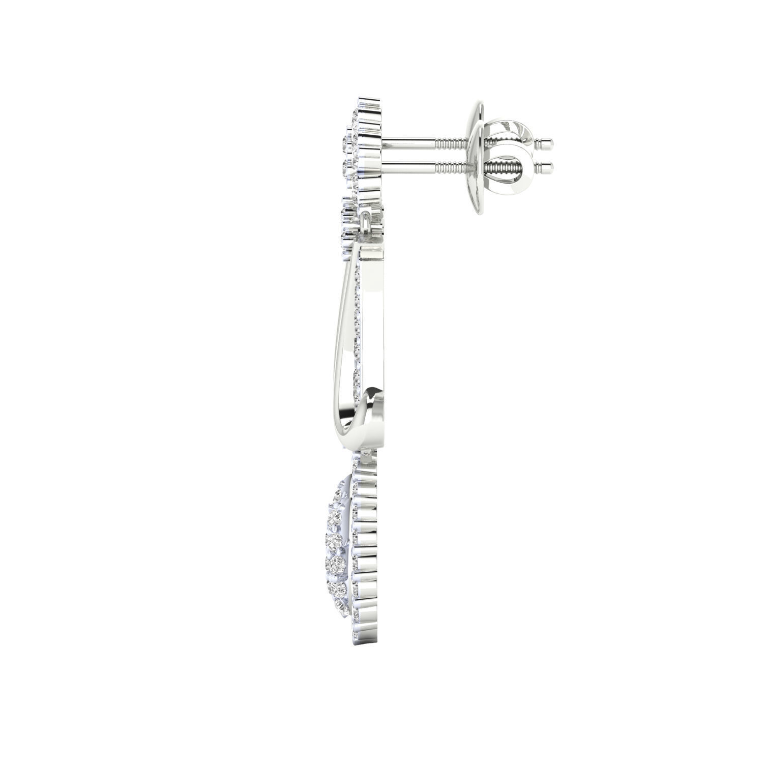 Women Long Drop Earrings STL JCD OBJ FBX Renders Details 3D print model_12