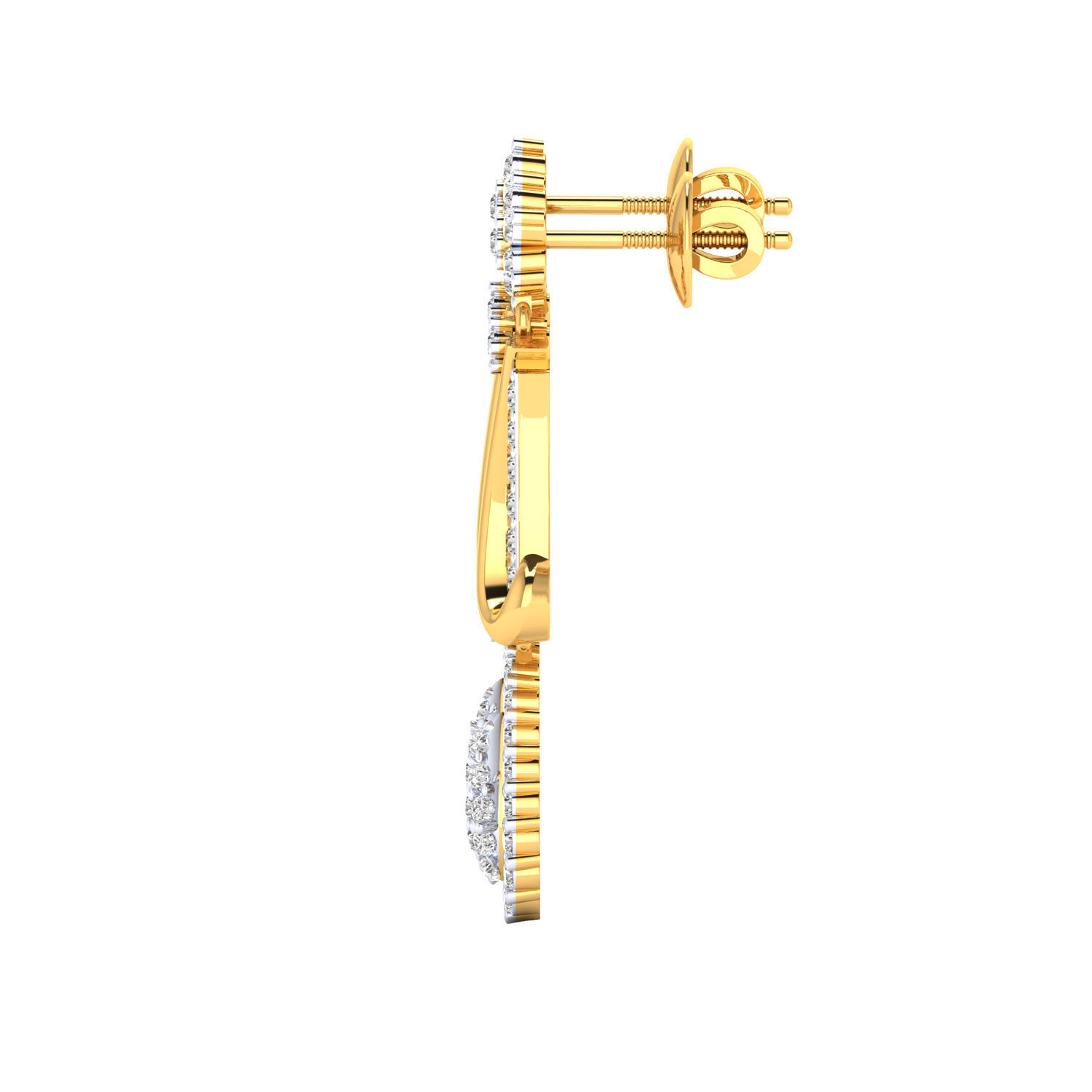 Women Long Drop Earrings STL JCD OBJ FBX Renders Details 3D print model_14