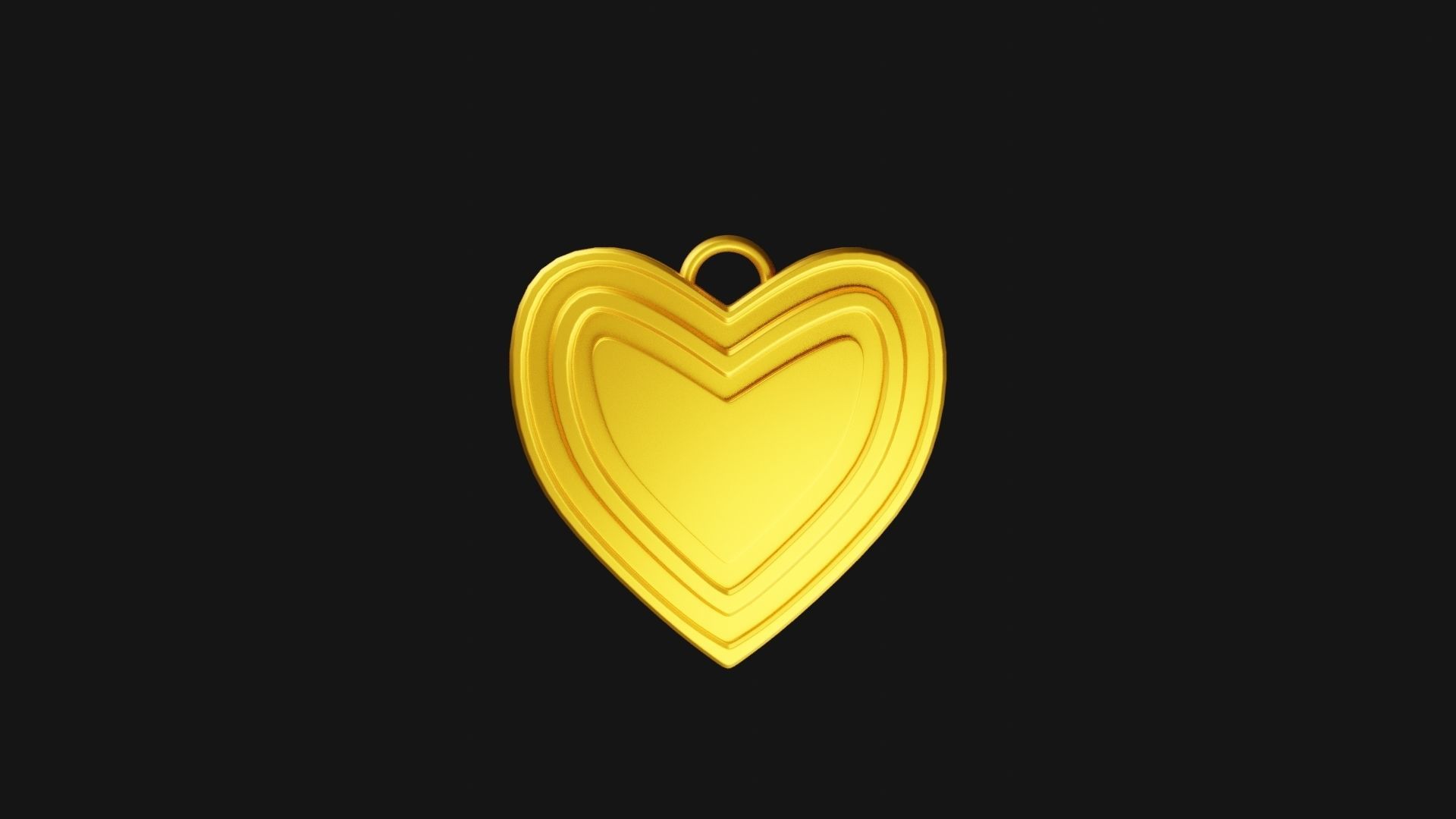 Heart Pendant 3D print model_4