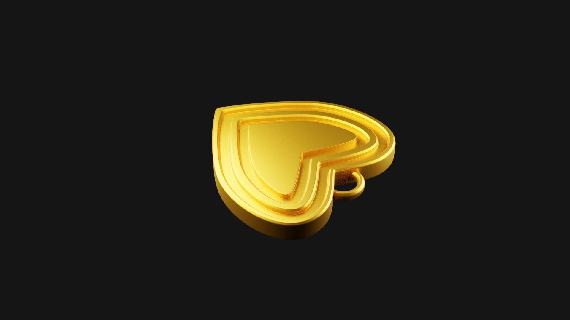 Heart Pendant 3D print model_3