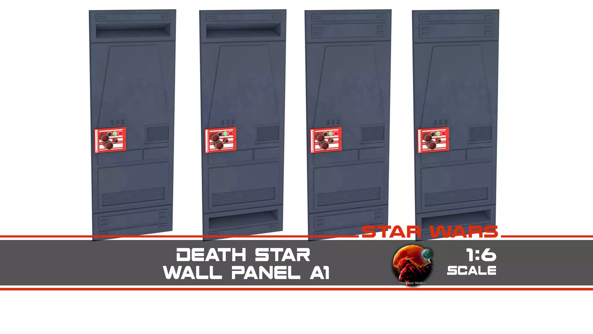 Death Star Wall Panel - A1 - 1-6 scale Hottoys  3D print model_0