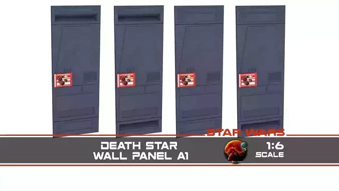 Death Star Wall Panel - A1 - 1-6 scale Hottoys  3D print model