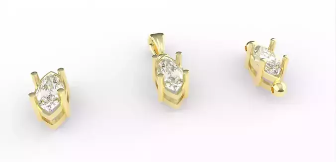 Marquise Stone Setting Collection Semi-finished Chaton