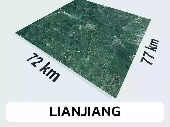Lianjiang China City Landscape 3D Model