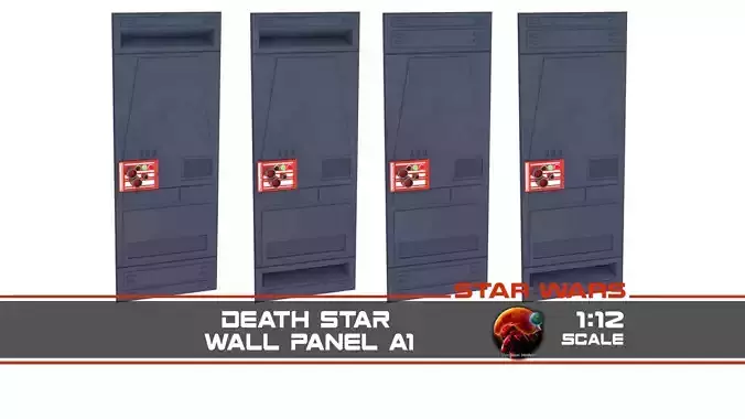 Death Star Wall Panel - A1 - 1-12 scale Blackseries  3D print model