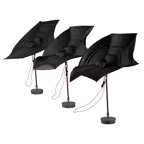 Umbrella outdoor by the wind IKEA Betso Lindoja pack1 3D model