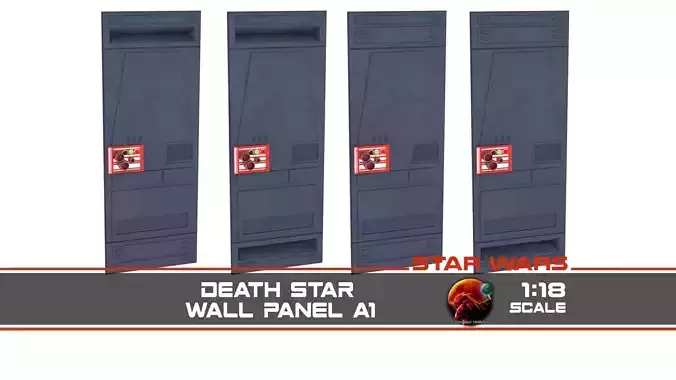 Death Star Wall Panel - A1 - 1-18 scale  Kenner Hasbro 3D print model