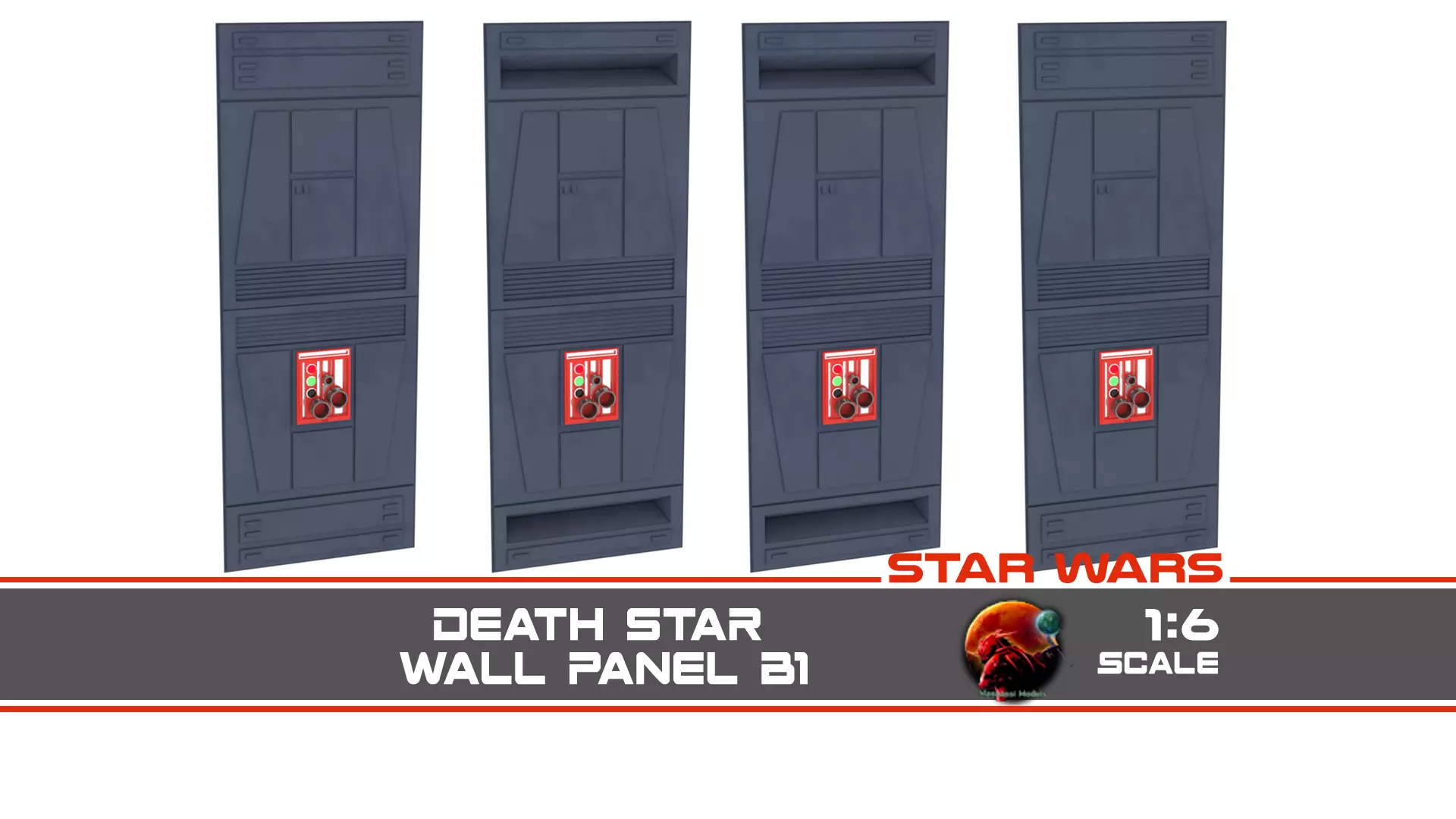 Death Star Wall Panel - B1 - 1-6 scale Hottoys  3D print model_0