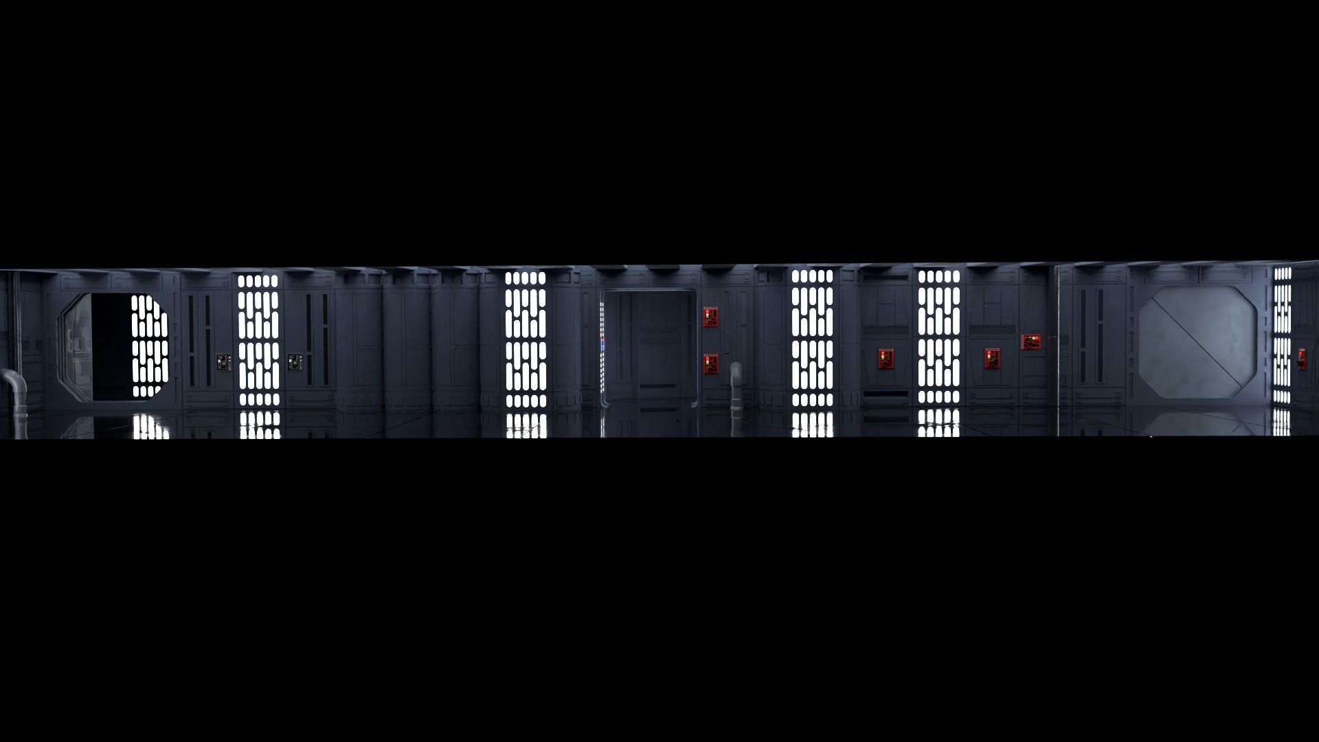 Death Star Wall Panel - B1 - 1-12 scale Blackseries  3D print model_20