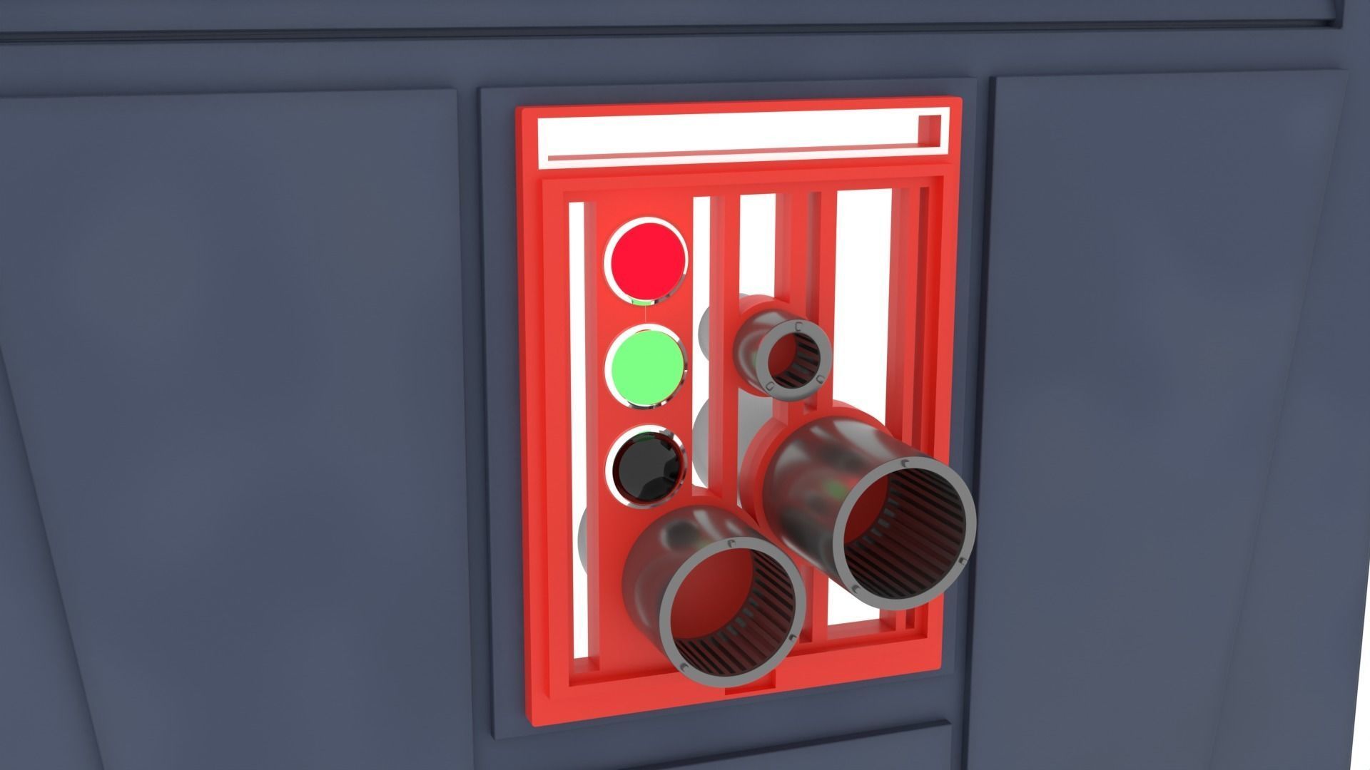 Death Star Wall Panel - B1 - 1-18 scale Kenner Hasbro 3D print model_2