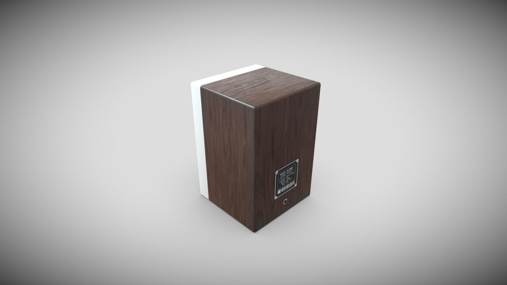 Studio Speaker Brown Wood Low-poly 3D model_2