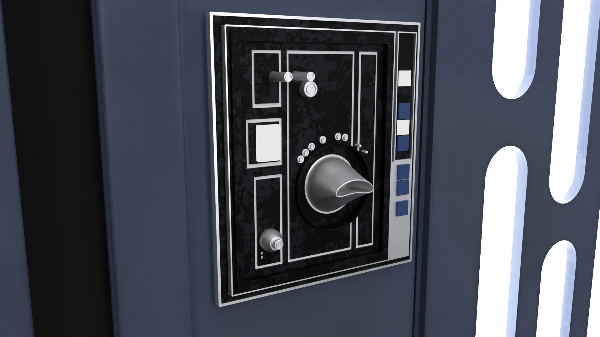 Death Star Wall Panel - B2 - 1-6 scale Hottoys  3D print model_22