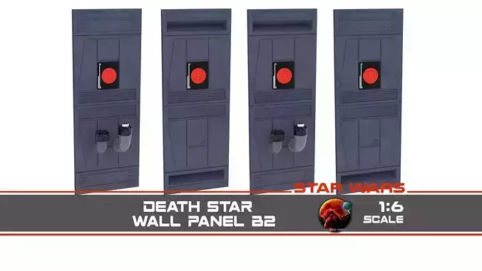 Death Star Wall Panel - B2 - 1-6 scale Hottoys  3D print model