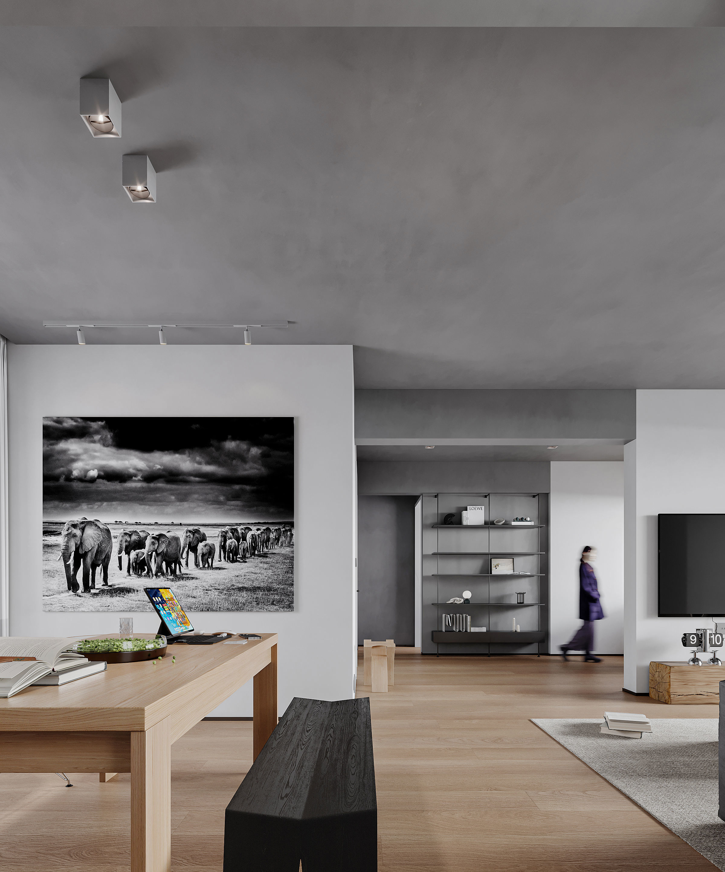 modern public housing interior design 3d model 3D model_4