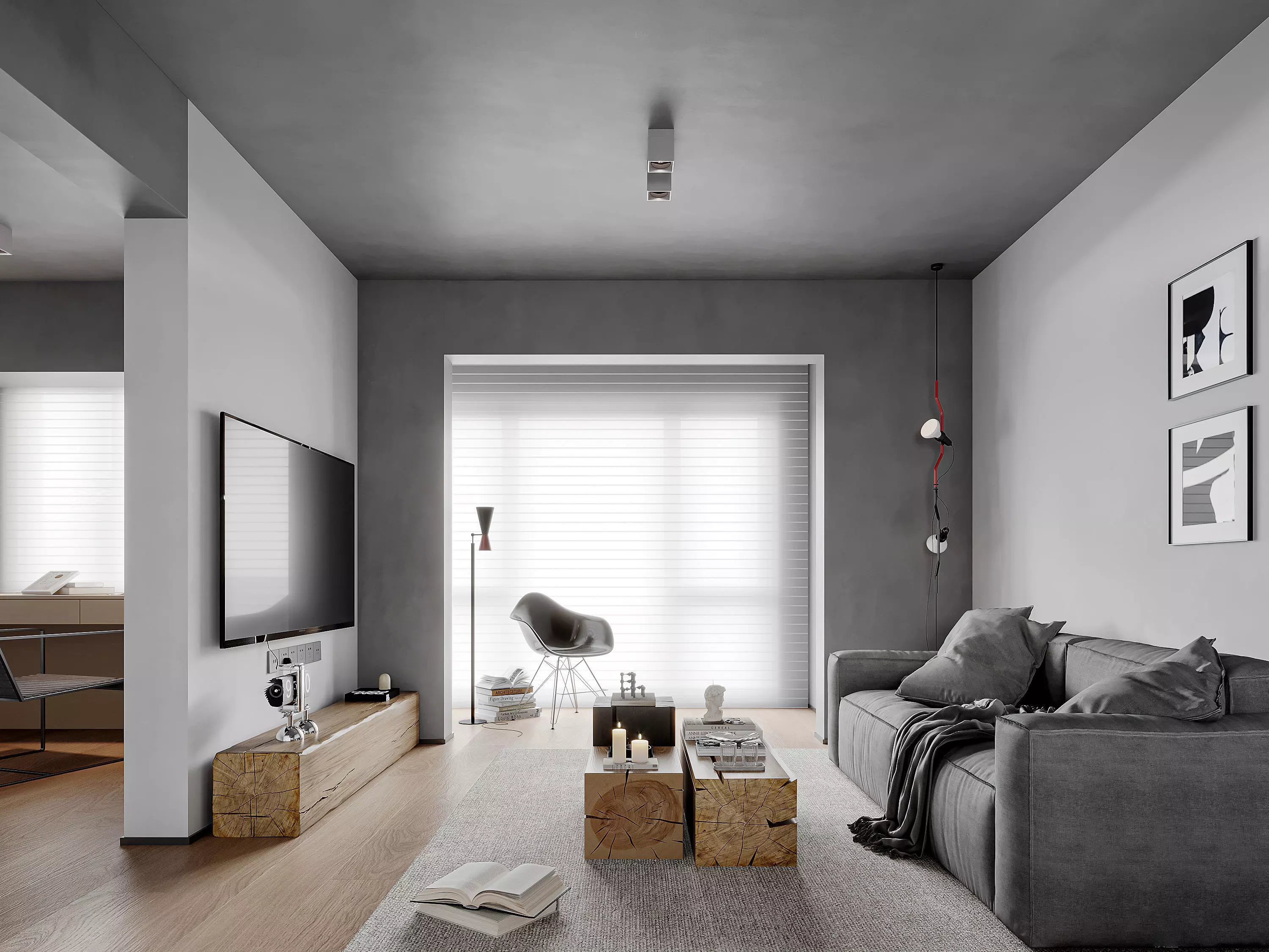 modern public housing interior design 3d model 3D model_0