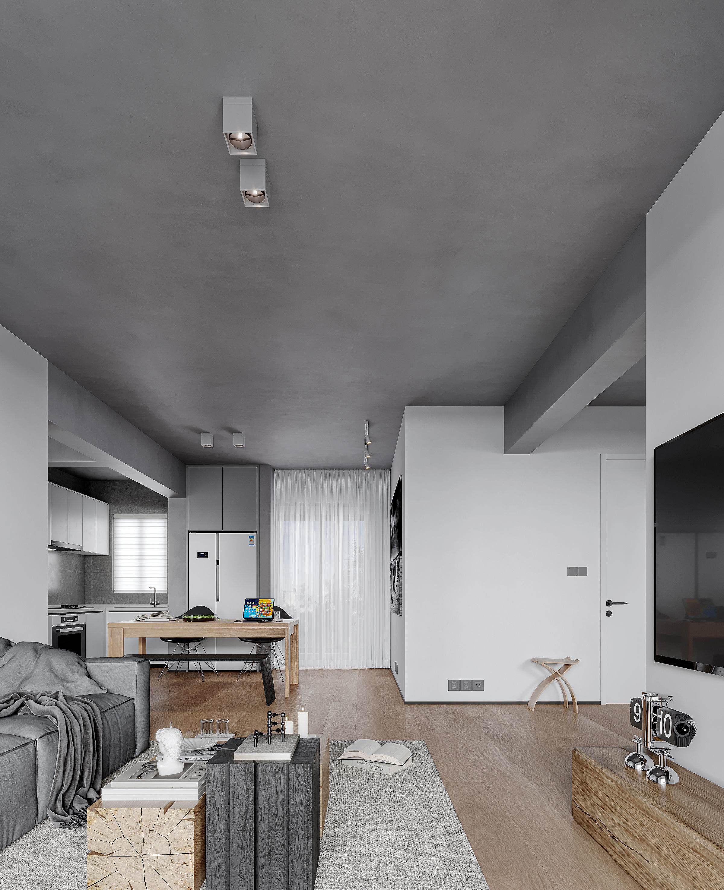 modern public housing interior design 3d model 3D model_6