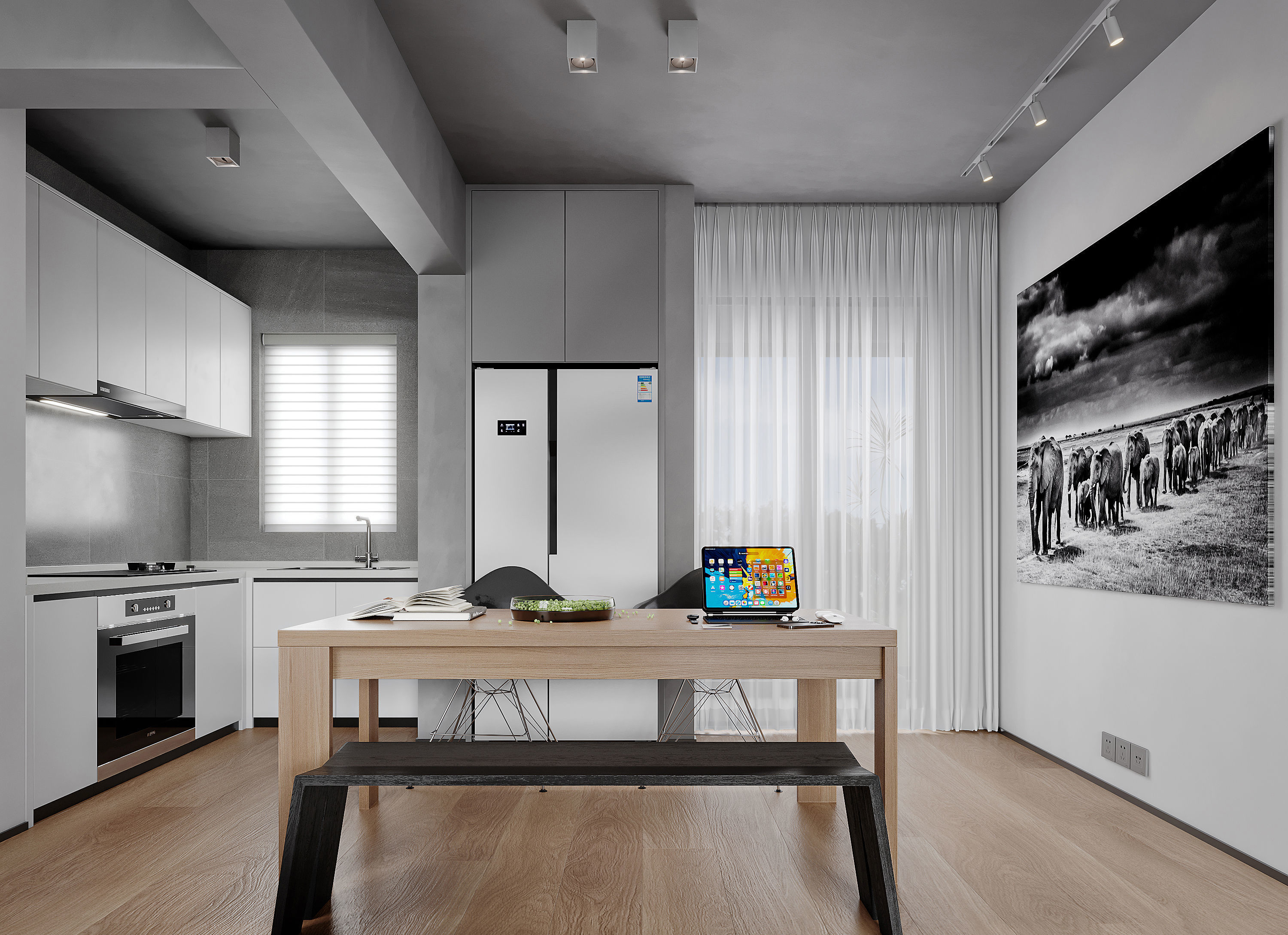 modern public housing interior design 3d model 3D model_2