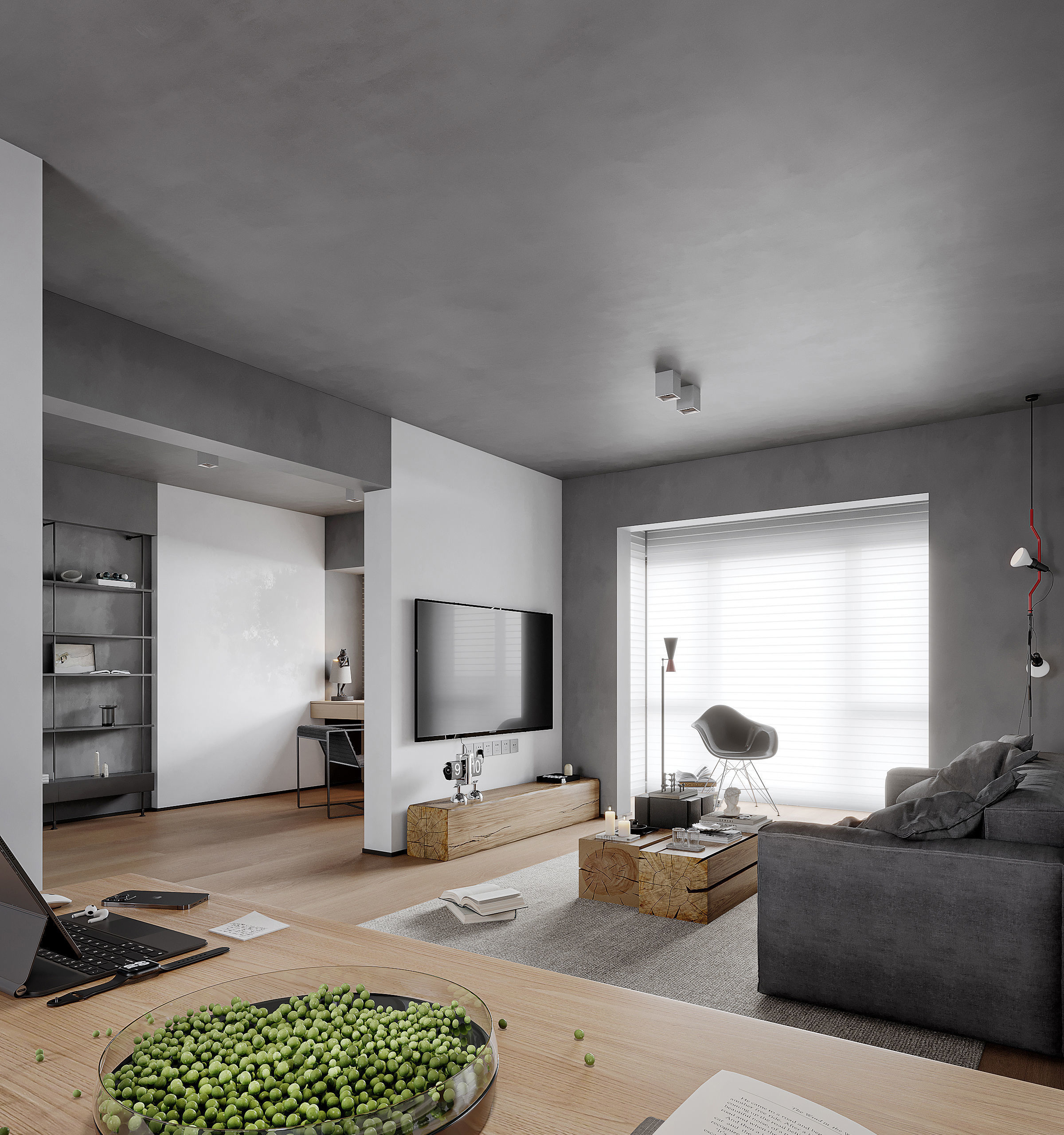 modern public housing interior design 3d model 3D model_1