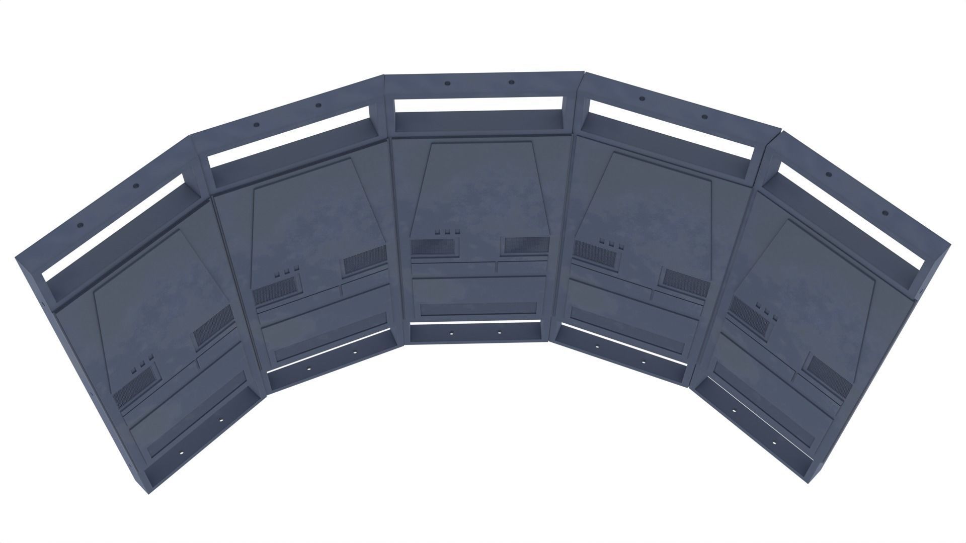 Death Star Wall Panel - B2 - 1-12 scale Blackseries  3D print model_28