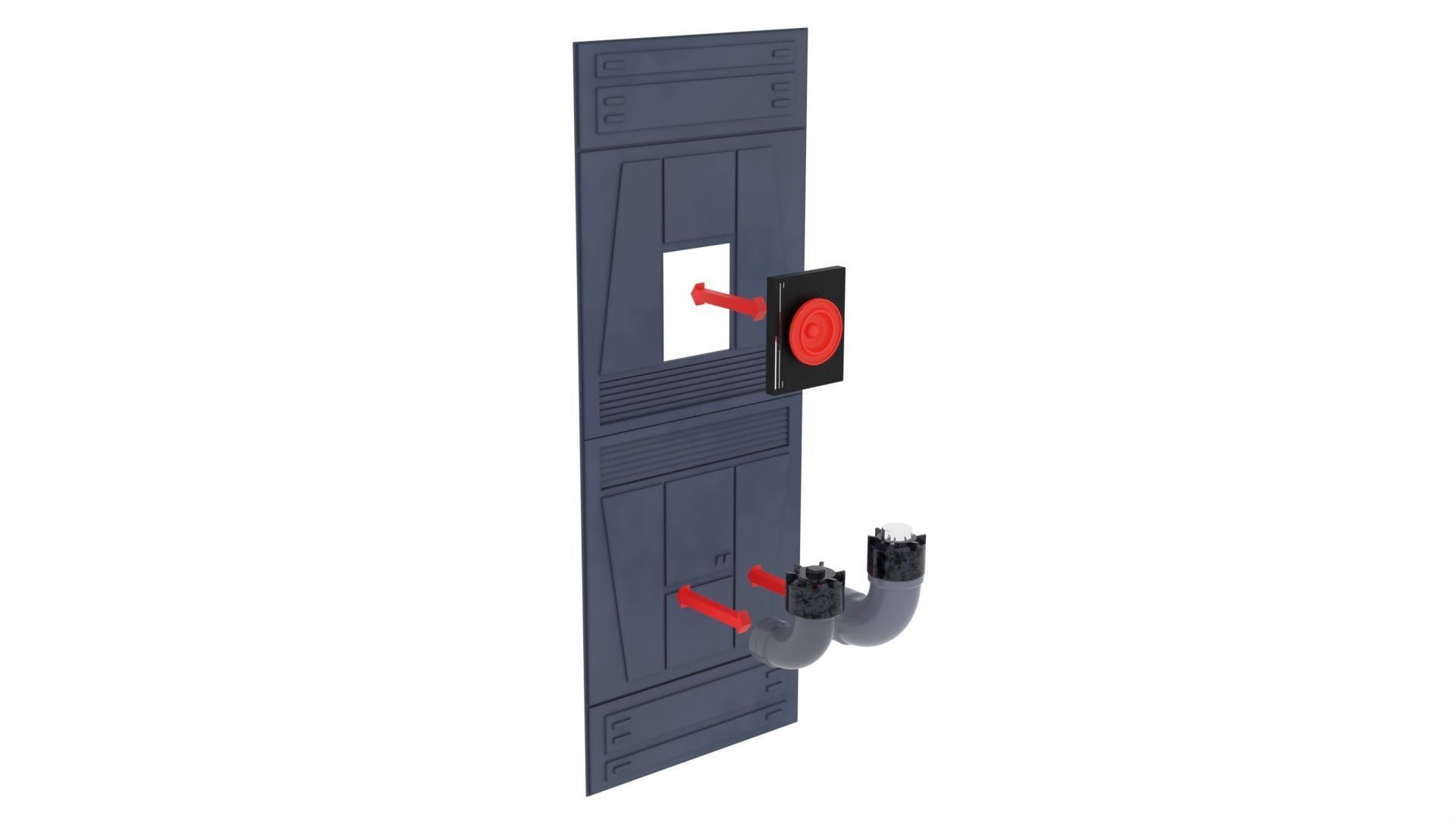 Death Star Wall Panel - B2 - 1-12 scale Blackseries  3D print model_9