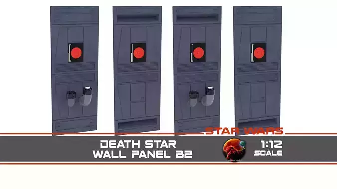 Death Star Wall Panel - B2 - 1-12 scale Blackseries  3D print model